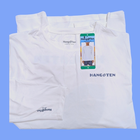Hang Ten Men’s XL Rash guards Switchfoot Long Sleeve Sun Tee Shirt UPF 50+ NWT - Picture 7 of 11